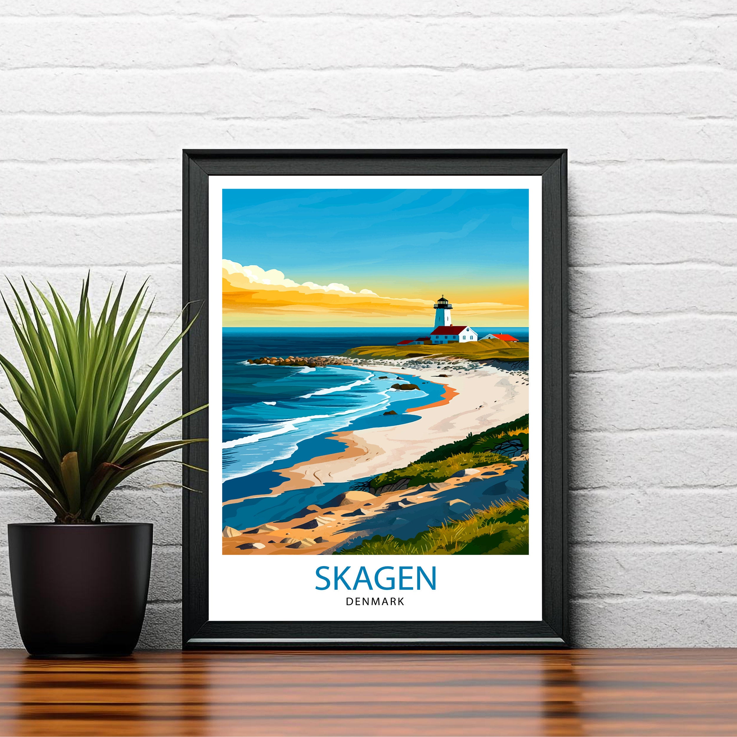 Skagen Denmark Travel Print Wall Decor Wall Art Skagen Wall Hanging Home Décor Skagen Gift Art Lovers Danish Art Lover Gift Print Art