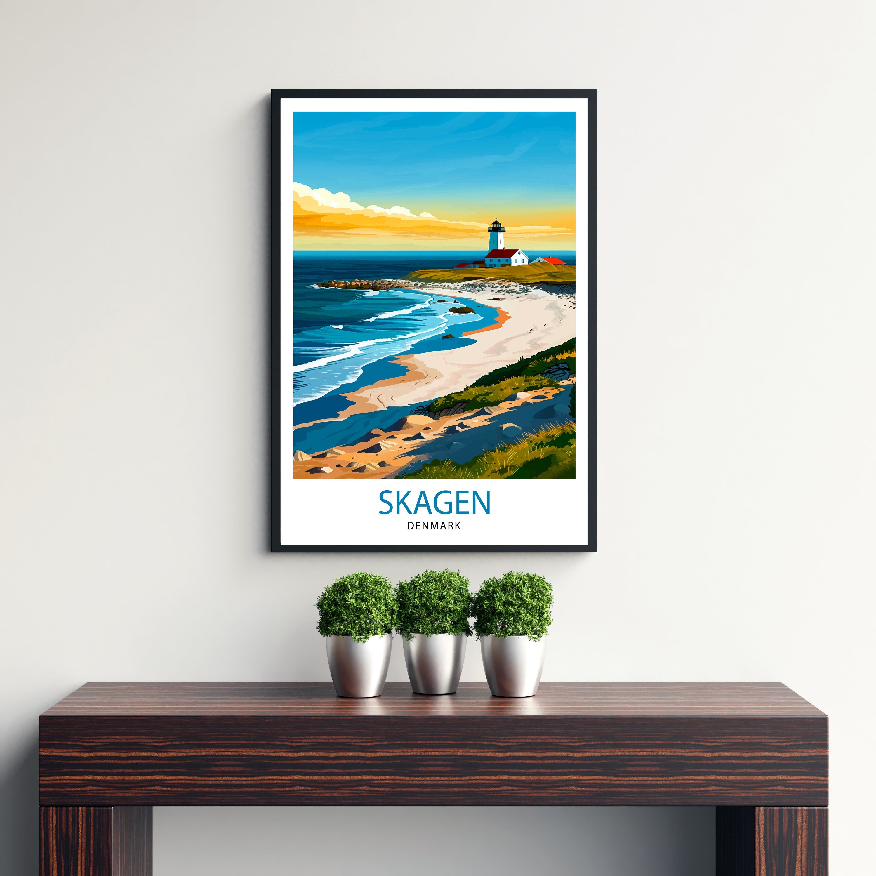 Skagen Denmark Travel Print Wall Decor Wall Art Skagen Wall Hanging Home Décor Skagen Gift Art Lovers Danish Art Lover Gift Print Art