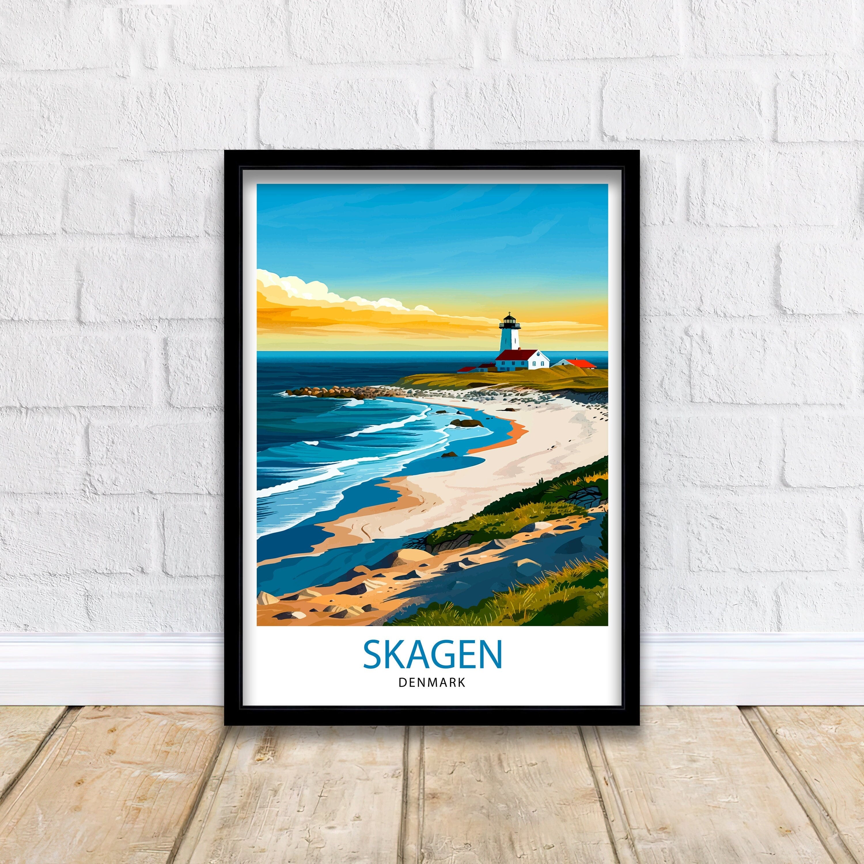 Skagen Denmark Travel Print Wall Decor Wall Art Skagen Wall Hanging Home Décor Skagen Gift Art Lovers Danish Art Lover Gift Print Art
