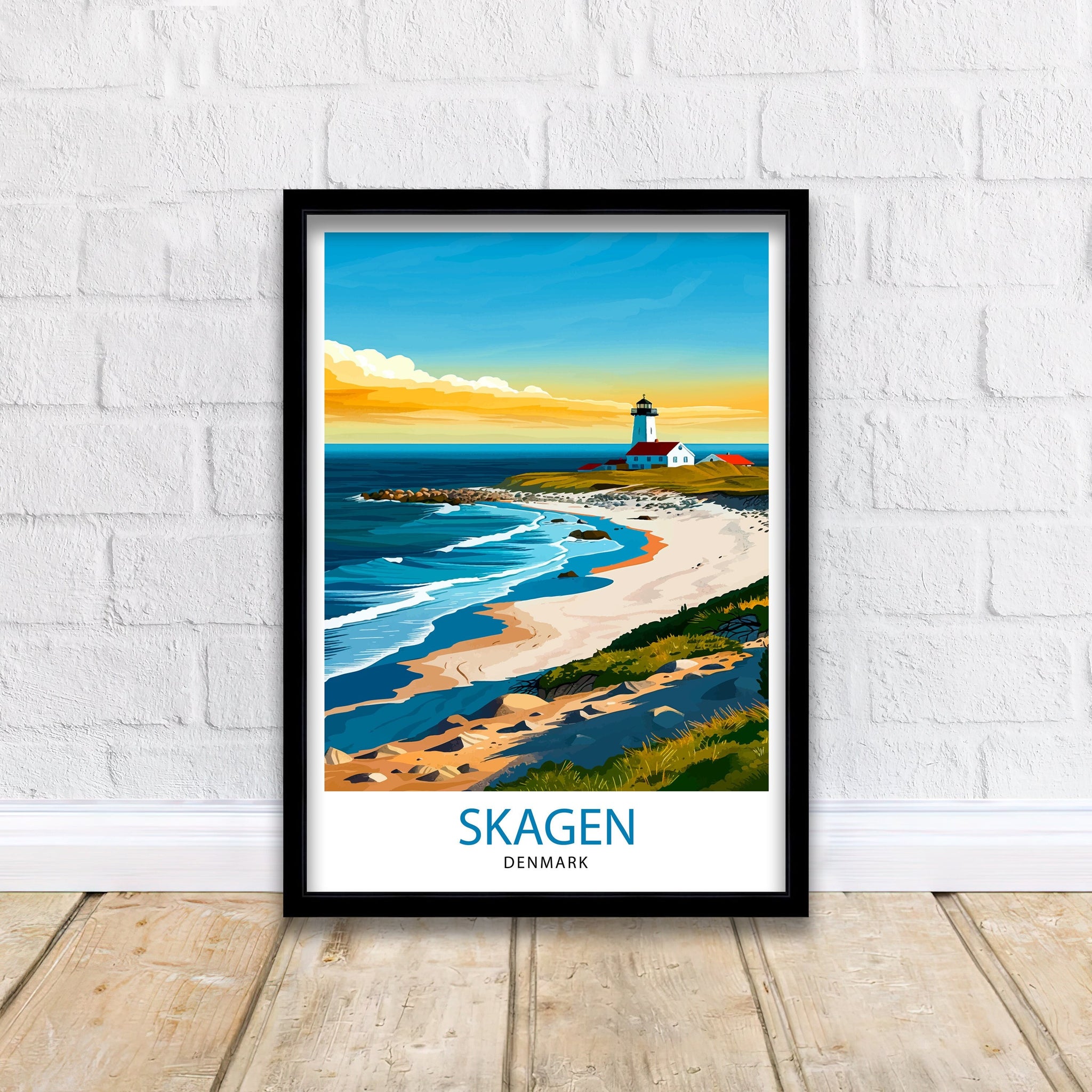 Skagen Denmark Travel Print Wall Decor Wall Art Skagen Wall Hanging Home Décor Skagen Gift Art Lovers Danish Art Lover Gift Print Art