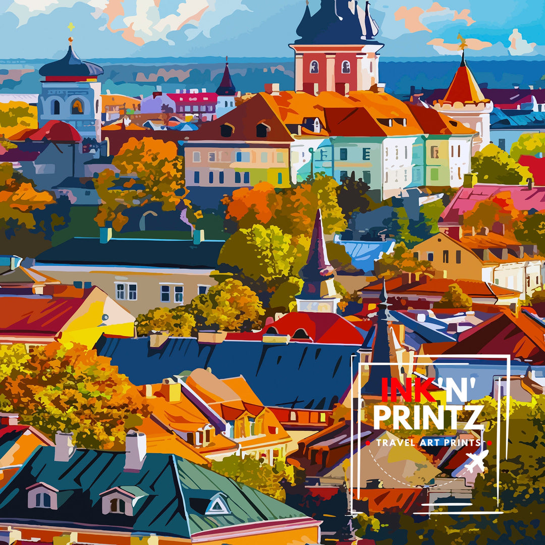 Tallinn Estonia Travel Print Wall Decor Wall Art Tallinn Wall Hanging Home Décor Tallinn Gift Art Lovers Estonian Art Lover Gift Print Art