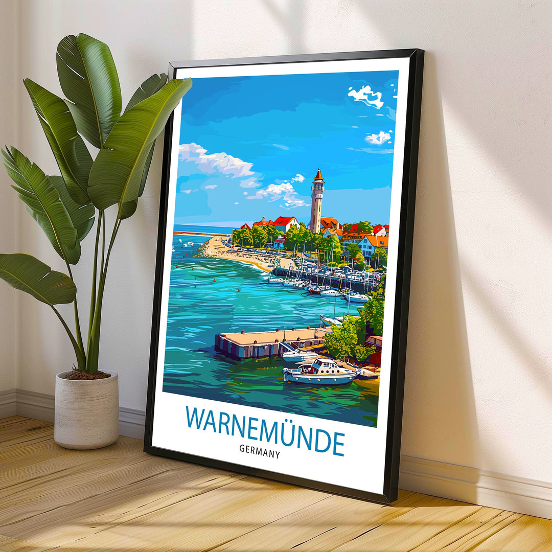 Warnemunde Germany Travel Poster