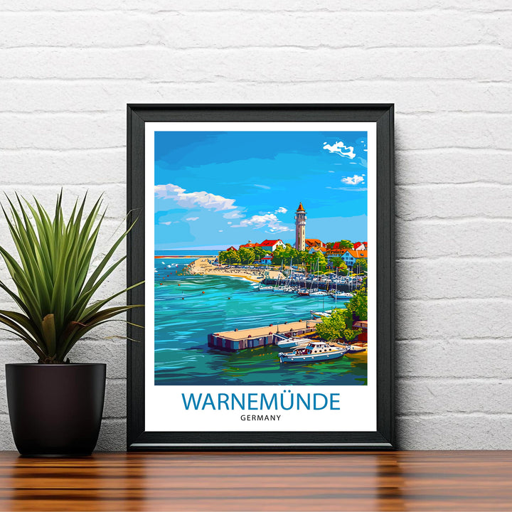 Warnemunde Germany Travel Poster