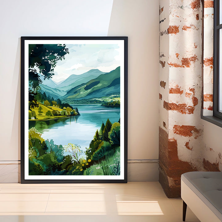 Derwentwater Lake District Travel Poster