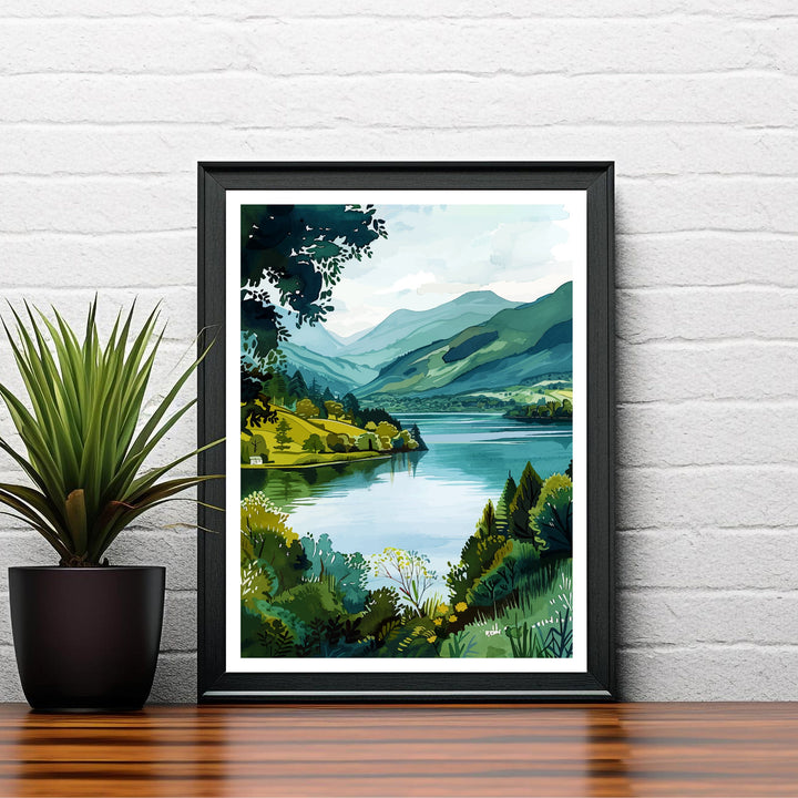 Derwentwater Lake District Travel Print Wall Decor Wall Art Derwentwater Wall Hanging Home Décor Derwentwater Gift Art Lovers UK Art