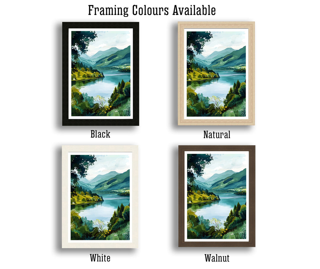 Derwentwater Lake District Travel Print Wall Decor Wall Art Derwentwater Wall Hanging Home Décor Derwentwater Gift Art Lovers UK Art