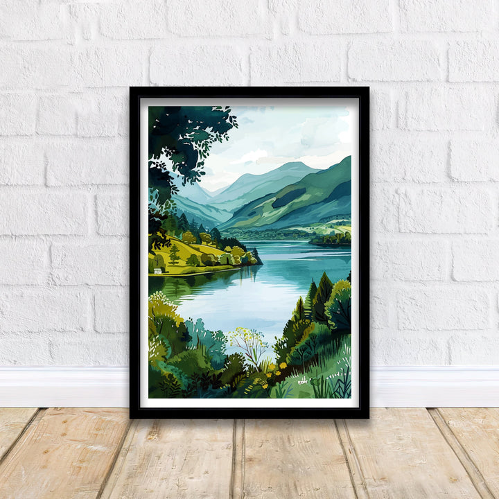 Derwentwater Lake District Travel Poster