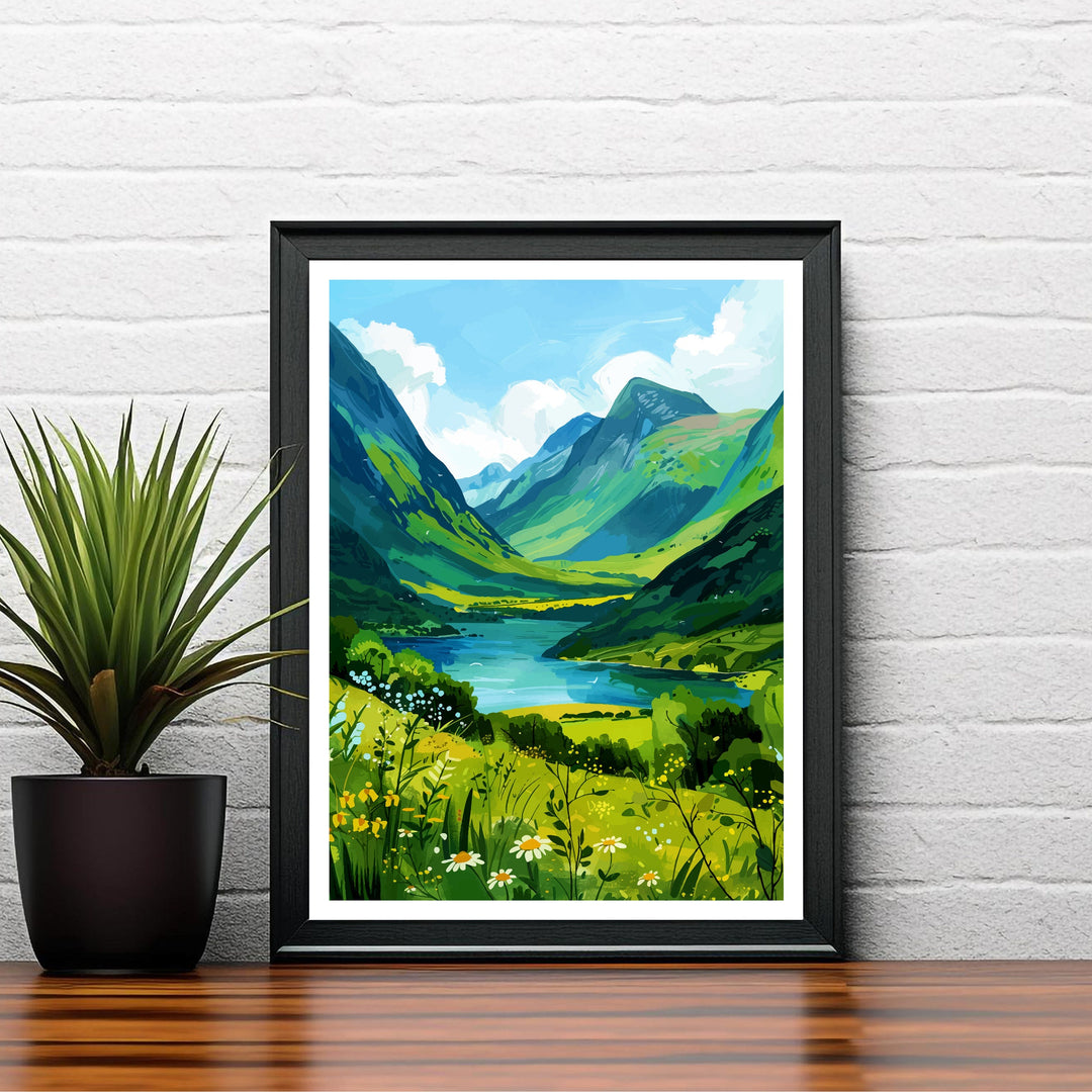 Glencoe Scotland Travel Poster