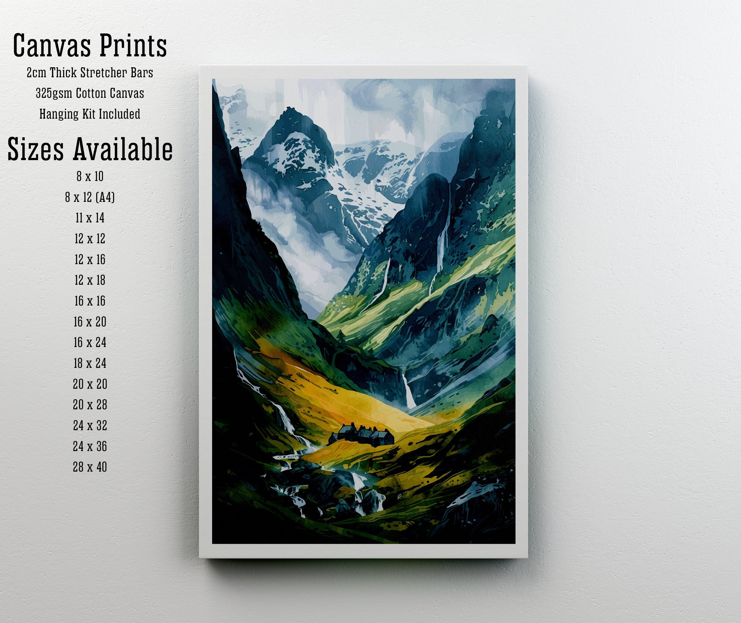 Glencoe Scotland Travel Print Wall Decor Wall Art Glencoe Wall Hanging Home Décor Glencoe Gift Art Lovers Scottish Art Lover Gift Print Art