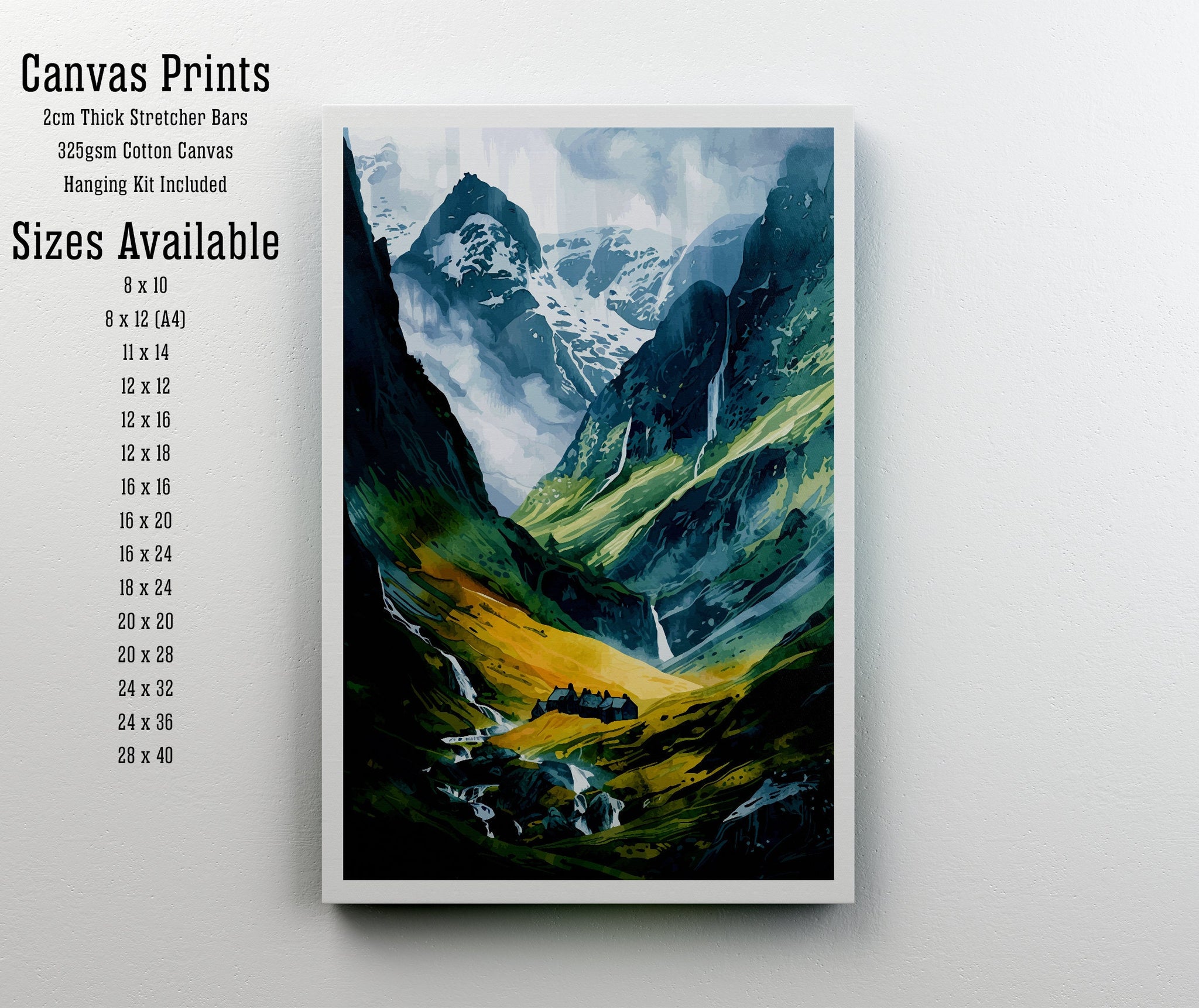 Glencoe Scotland Travel Print Wall Decor Wall Art Glencoe Wall Hanging Home Décor Glencoe Gift Art Lovers Scottish Art Lover Gift Print Art