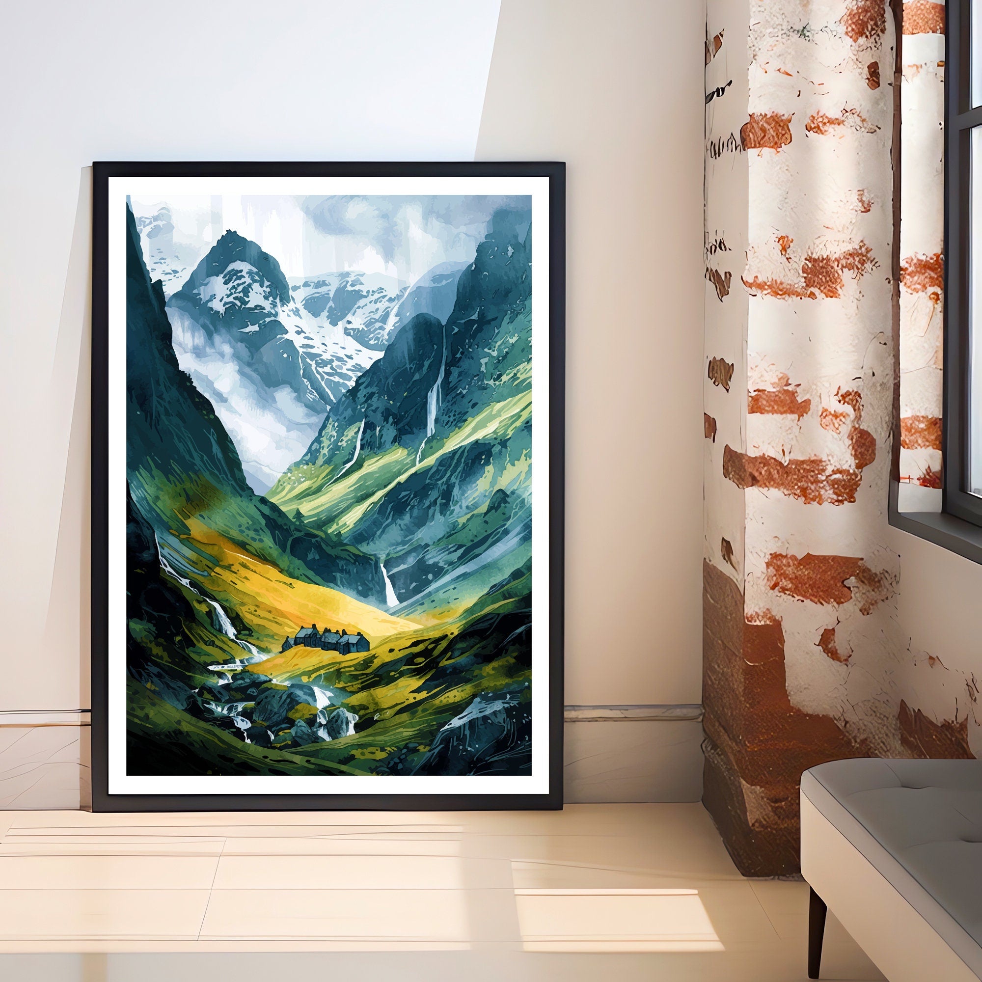 Glencoe Scotland Travel Print Wall Decor Wall Art Glencoe Wall Hanging Home Décor Glencoe Gift Art Lovers Scottish Art Lover Gift Print Art