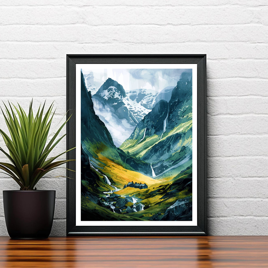 Glencoe Scotland Travel Poster