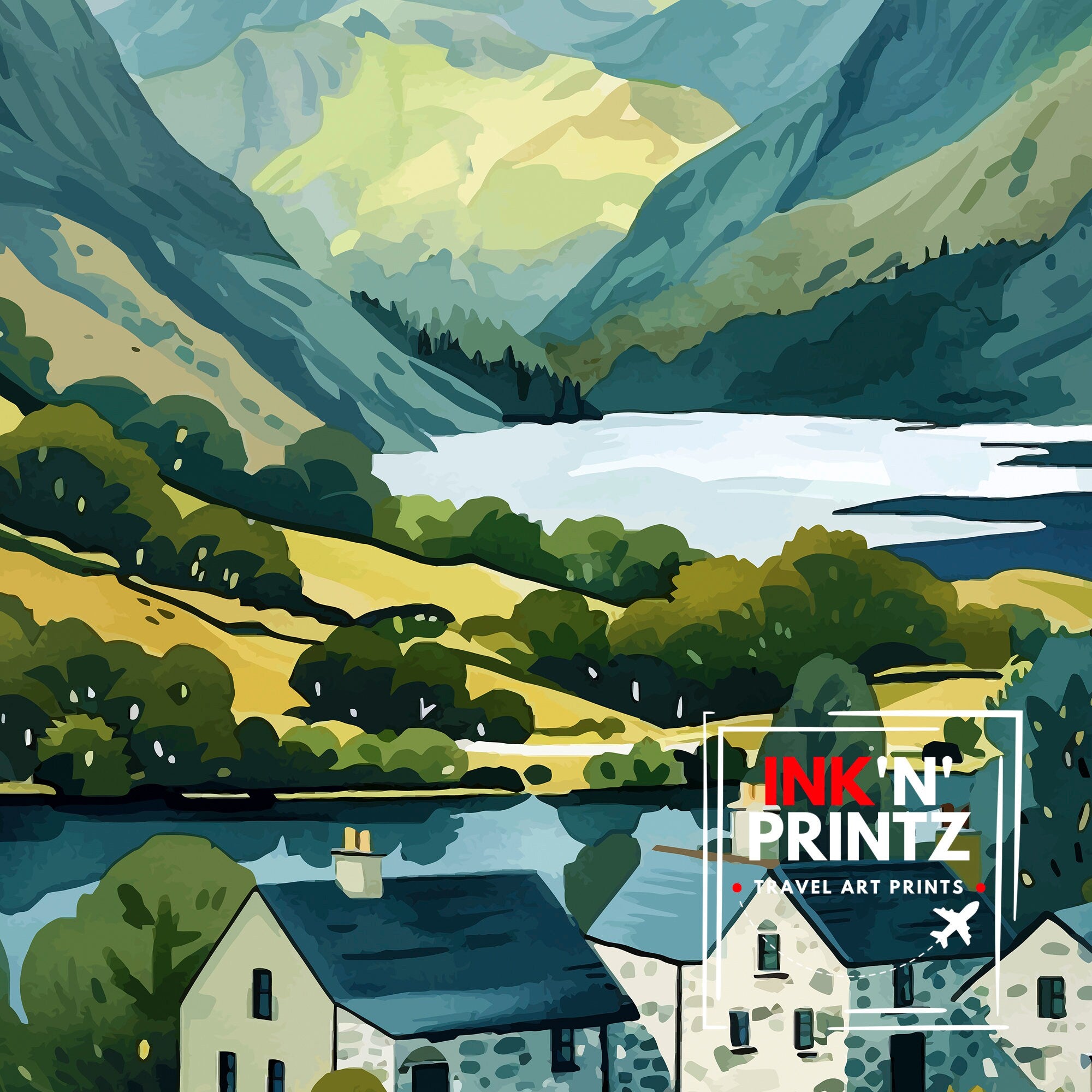 Lake District Travel Poster