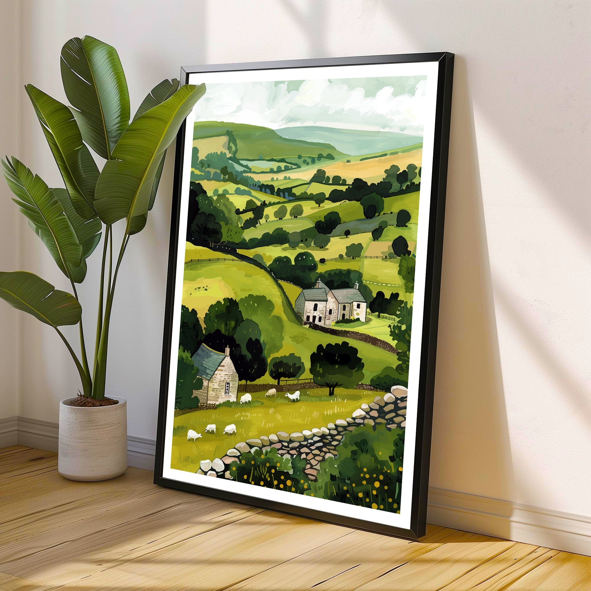 Yorkshire Dales Travel Print Wall Decor Wall Art Yorkshire Dales Wall Hanging Home Décor Yorkshire Dales Gift Art Lovers British Art Lover