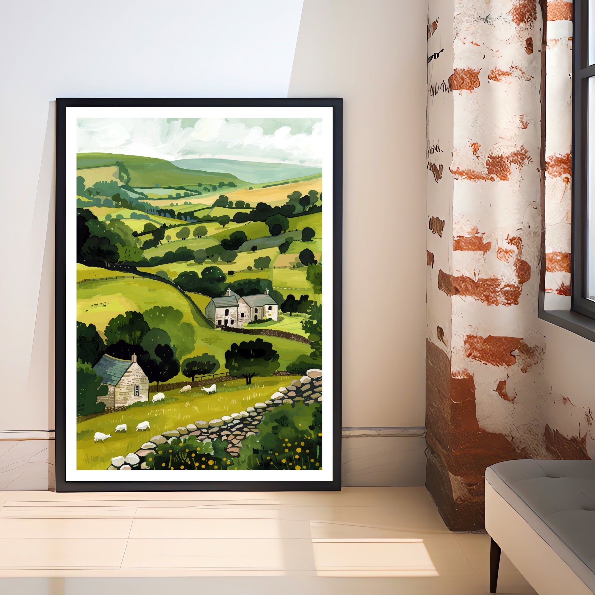Yorkshire Dales Travel Print Wall Decor Wall Art Yorkshire Dales Wall Hanging Home Décor Yorkshire Dales Gift Art Lovers British Art Lover