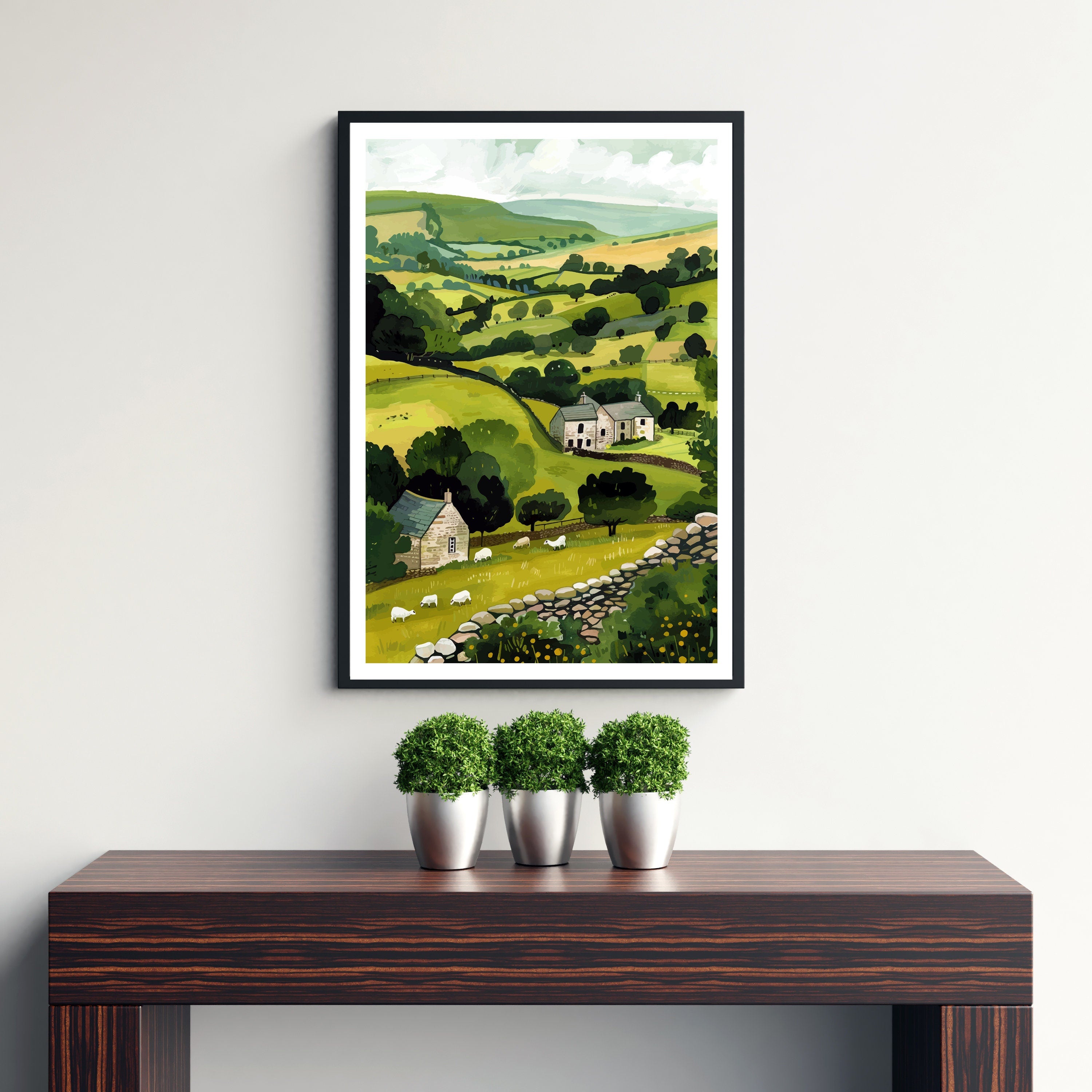 Yorkshire Dales Travel Print Wall Decor Wall Art Yorkshire Dales Wall Hanging Home Décor Yorkshire Dales Gift Art Lovers British Art Lover