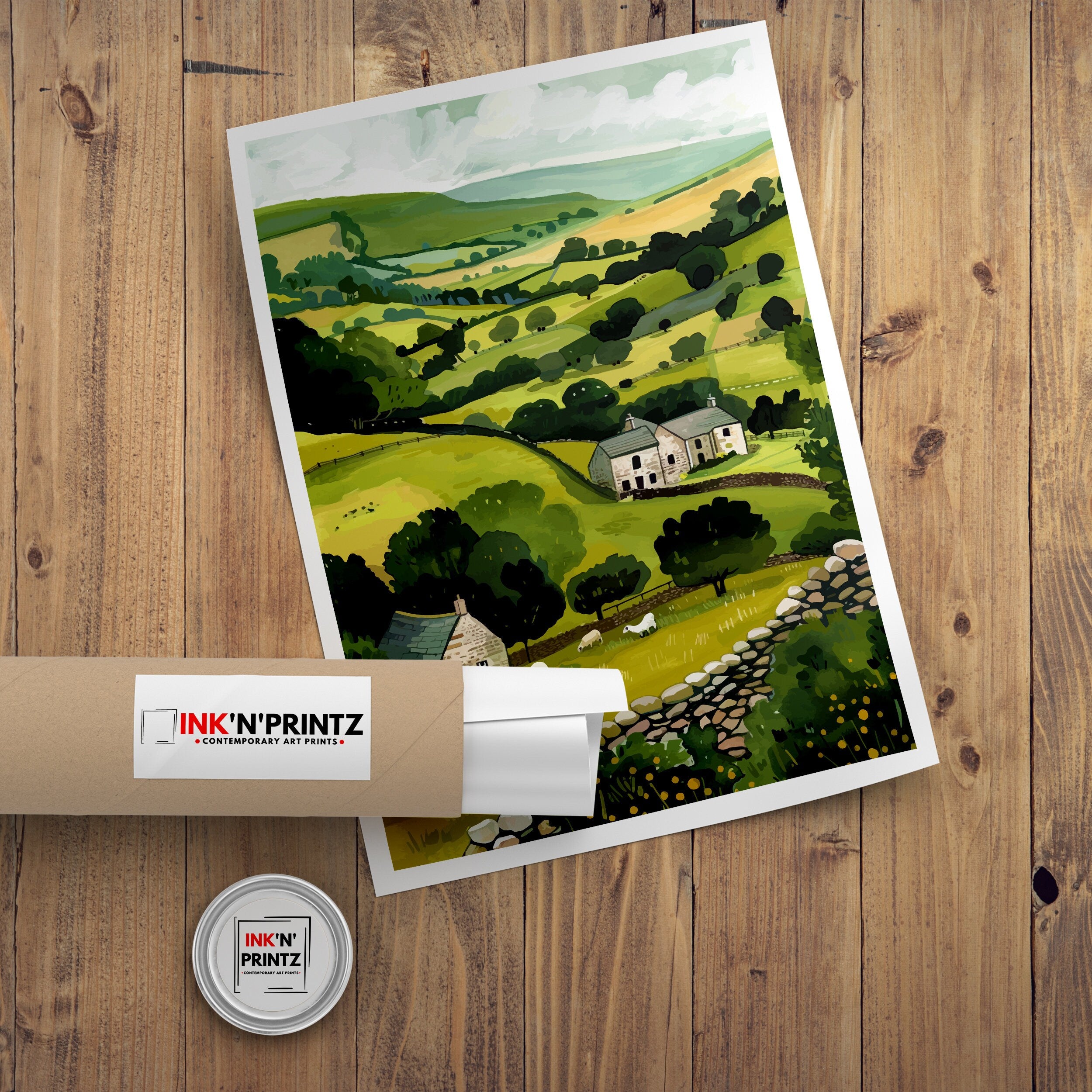 Yorkshire Dales Travel Print Wall Decor Wall Art Yorkshire Dales Wall Hanging Home Décor Yorkshire Dales Gift Art Lovers British Art Lover
