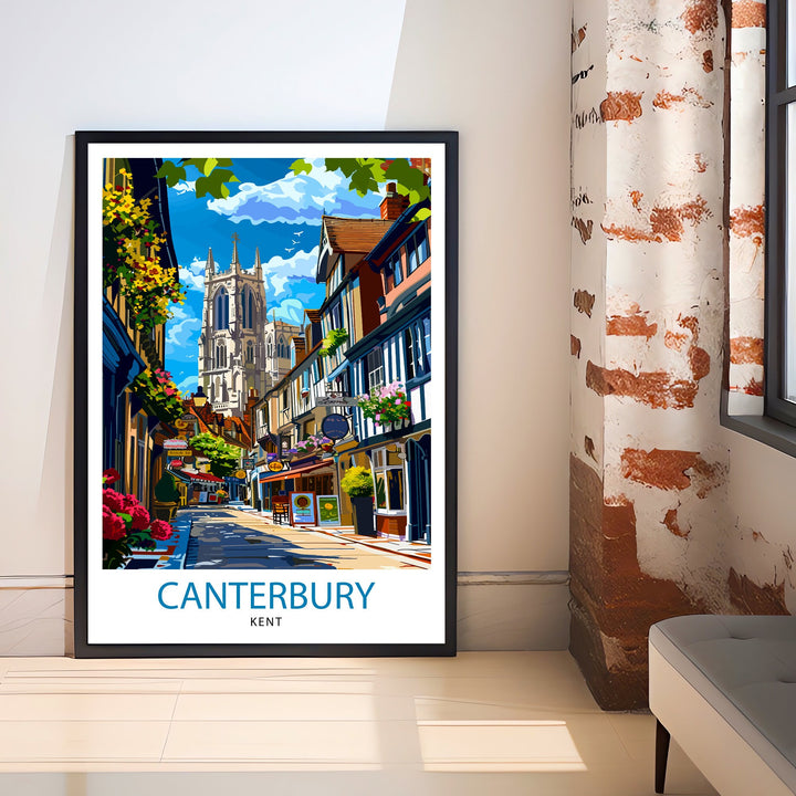 Canterbury England Travel Print Wall Decor Wall Art Canterbury Wall Hanging Home Décor Canterbury Gift Art Lovers British Art Lover Gift