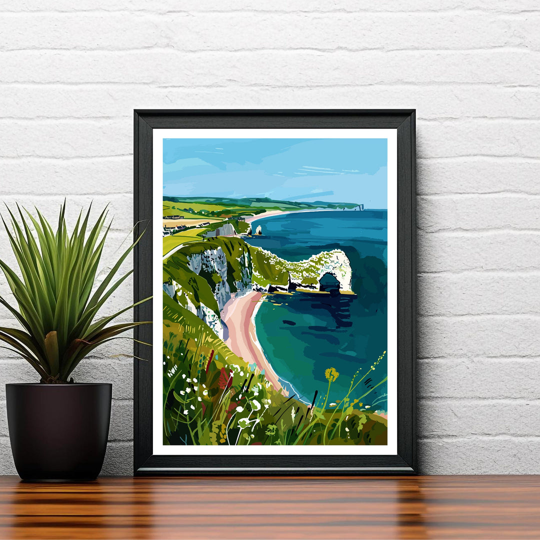 Dorset England Travel Print Wall Decor Wall Art Dorset Wall Hanging Home Décor Dorset Gift Art Lovers British Art Lover Gift Print Art