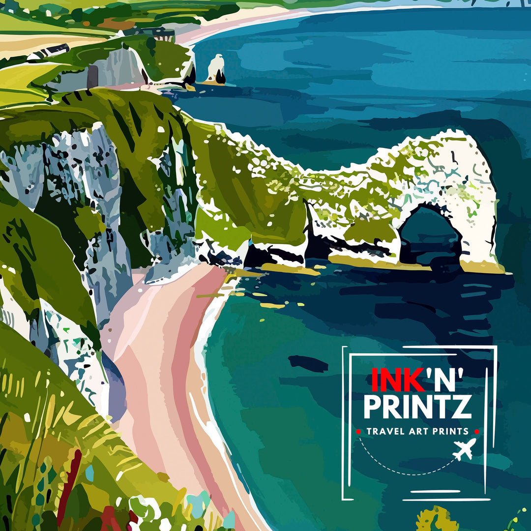 Dorset England Travel Poster