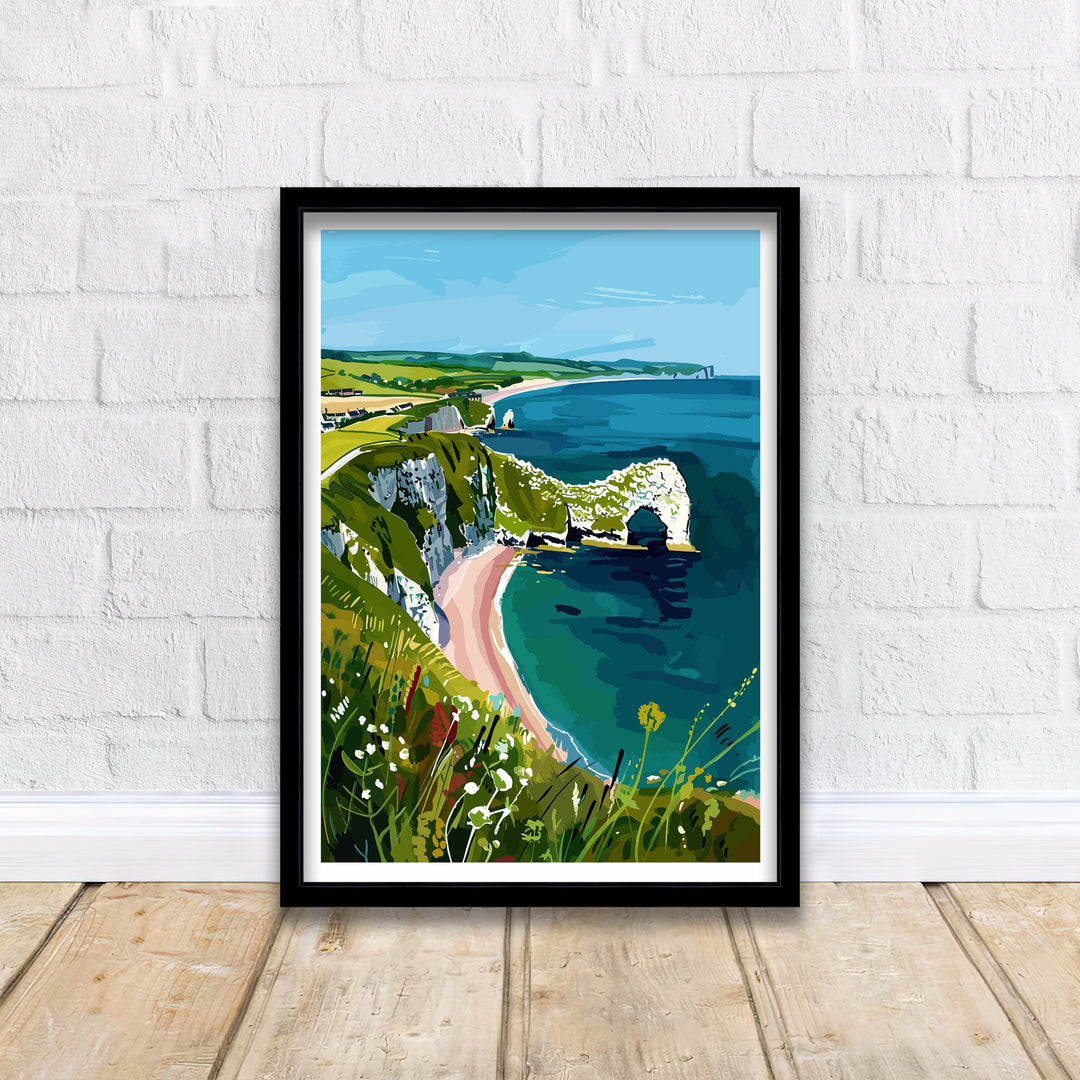 Dorset England Travel Print Wall Decor Wall Art Dorset Wall Hanging Home Décor Dorset Gift Art Lovers British Art Lover Gift Print Art