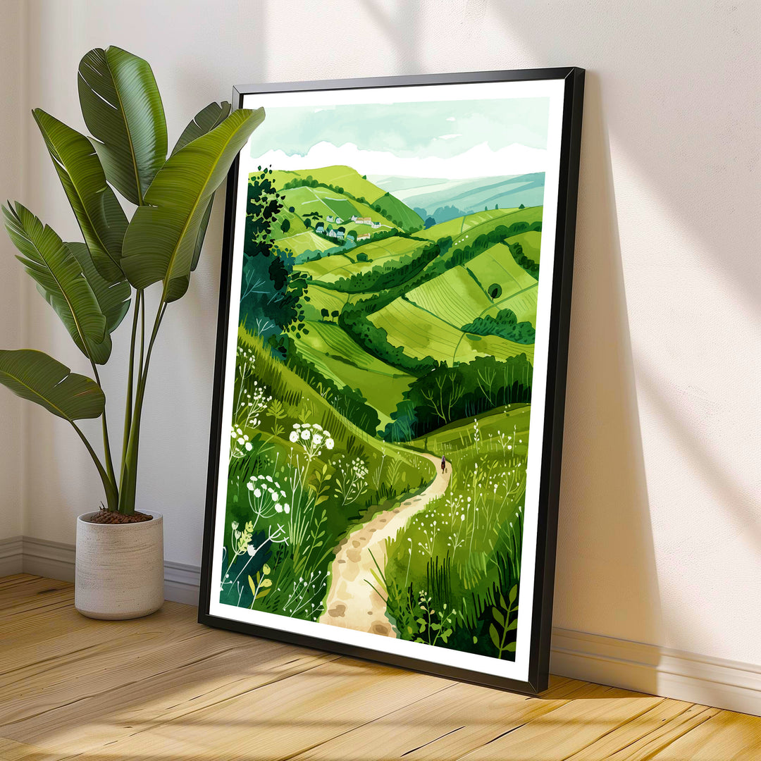 Malvern Hills England Travel Print Wall Decor Wall Art Malvern Hills Wall Hanging Home Décor Malvern Hills Gift Art Lovers British Art