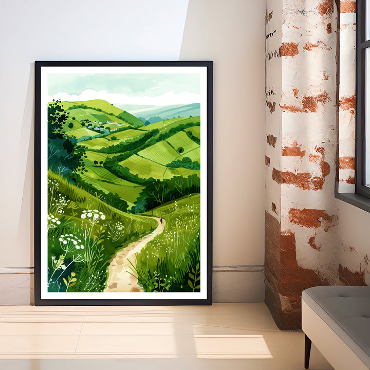 Malvern Hills England Travel Print Wall Decor Wall Art Malvern Hills Wall Hanging Home Décor Malvern Hills Gift Art Lovers British Art