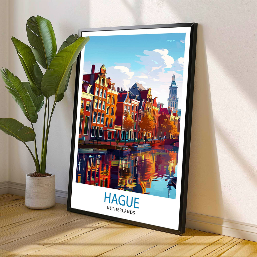 The Hague Netherlands Travel Poster