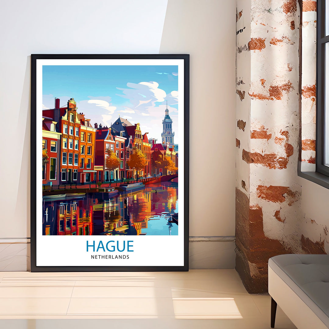 The Hague Netherlands Travel Poster