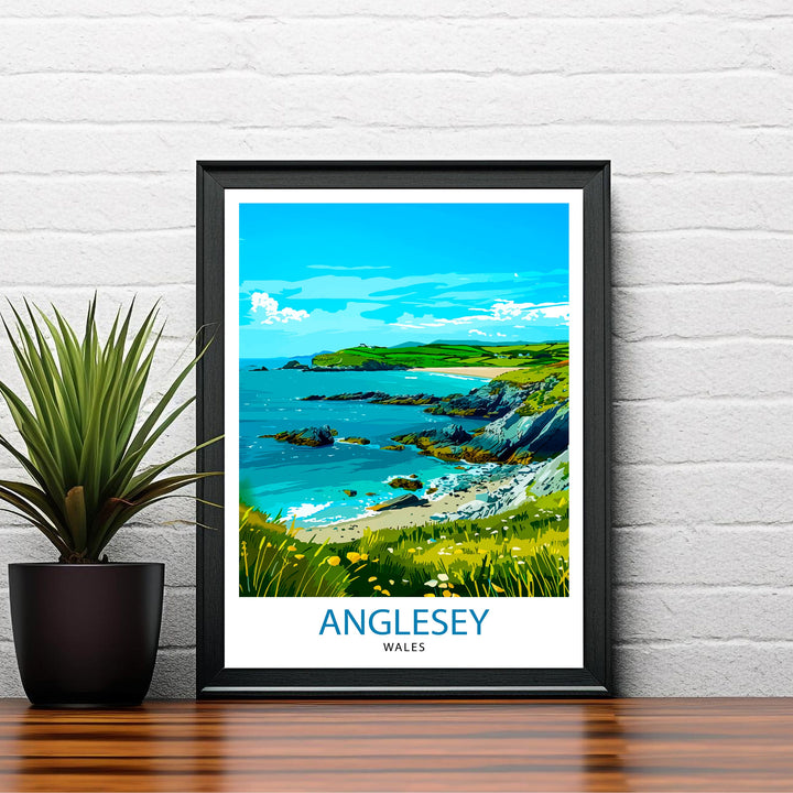 Anglesey Wales Travel Print Wall Decor Wall Art Anglesey Wall Hanging Home Décor Anglesey Gift Art Lovers Welsh Art Lover Gift Print Art