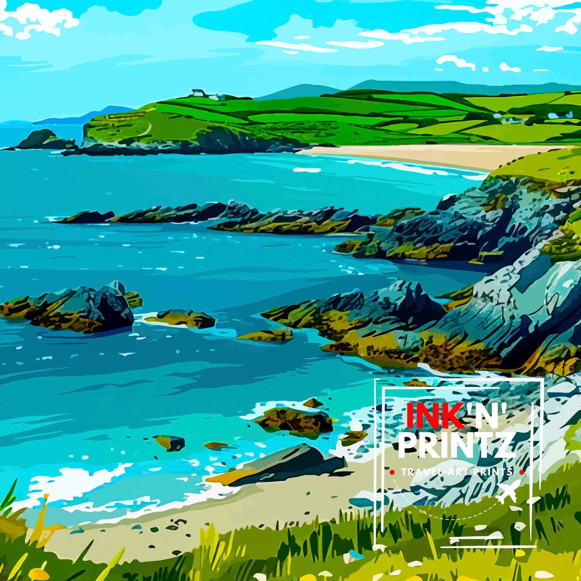 Anglesey Wales Travel Poster