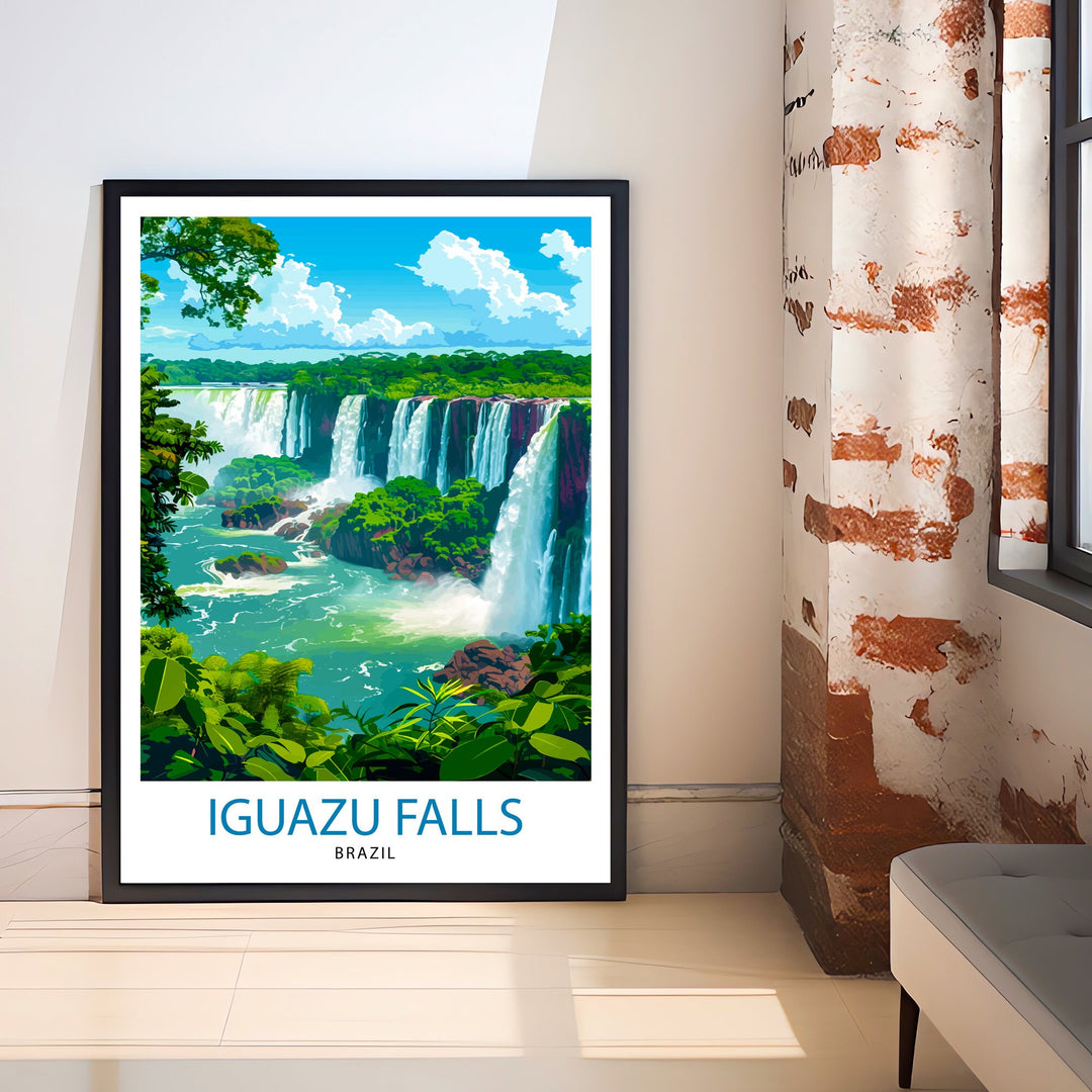 Iguazu Falls Argentina Travel Poster Iguazu