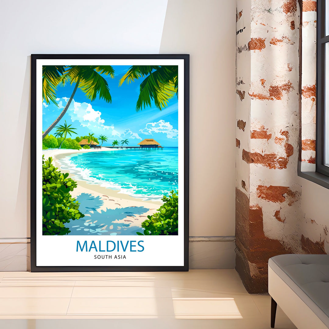 Maldives Travel Poster Maldives