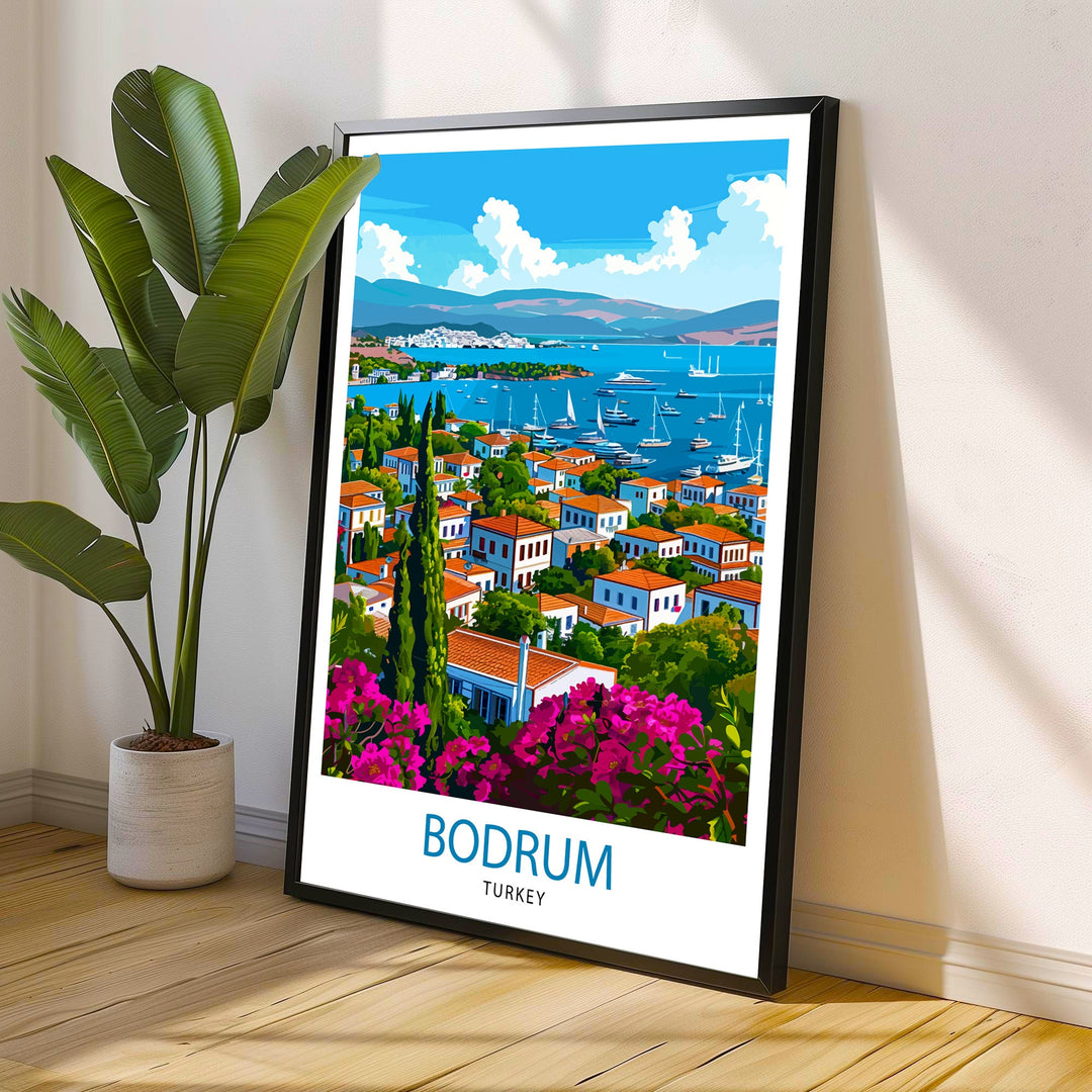 Bodrum Turkey Travel Poster Bodrum