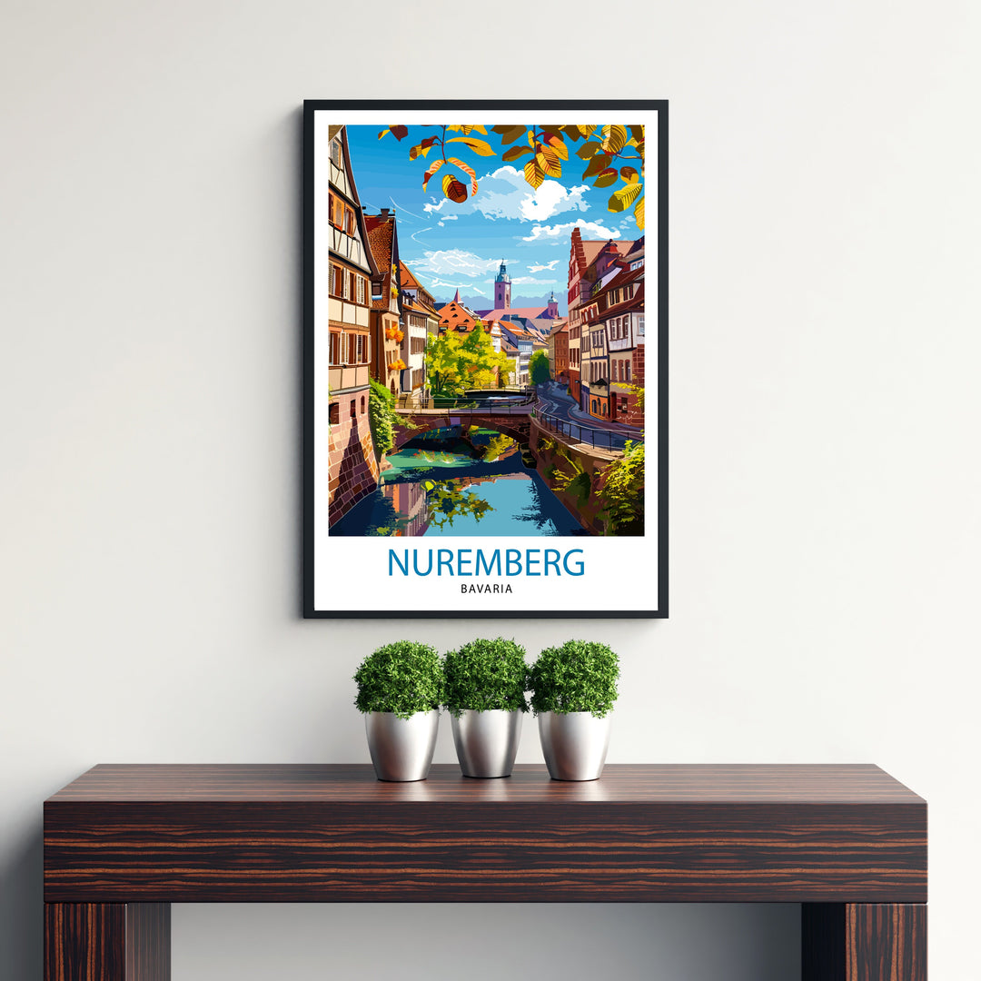 Nuremberg Germany Travel Print Wall Decor Wall Art Nuremberg Wall Hanging Home Décor Nuremberg Gift Art Lovers Germany Art Lover Gift Print