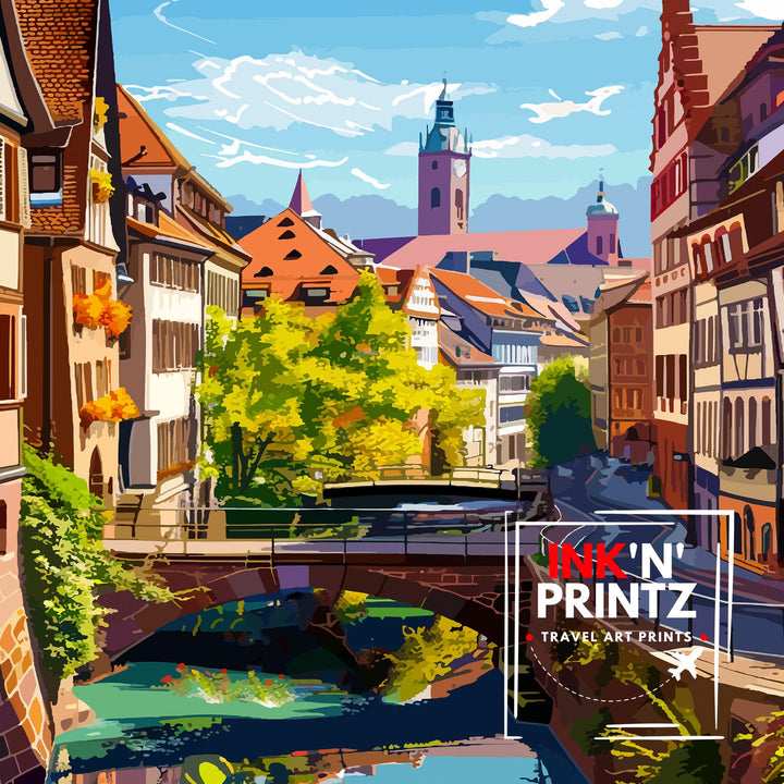 Nuremberg Germany Travel Print Wall Decor Wall Art Nuremberg Wall Hanging Home Décor Nuremberg Gift Art Lovers Germany Art Lover Gift Print