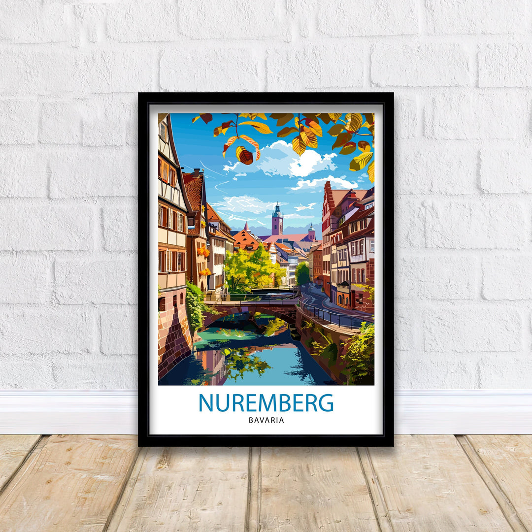 Nuremberg Germany Travel Print Wall Decor Wall Art Nuremberg Wall Hanging Home Décor Nuremberg Gift Art Lovers Germany Art Lover Gift Print