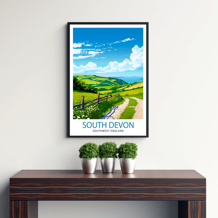 Devon Travel Poster Devon