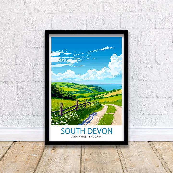 Devon Travel Poster Devon