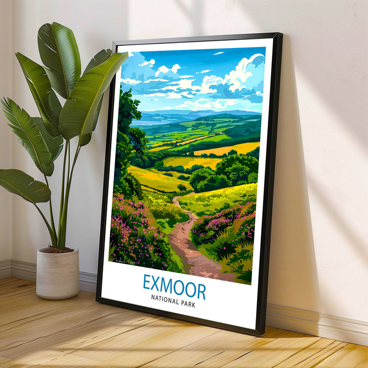 Exmoor National Park England Travel Print Wall Decor Wall Art Exmoor Wall Hanging Home Décor Exmoor Gift Art Lovers British Art Lover Gift