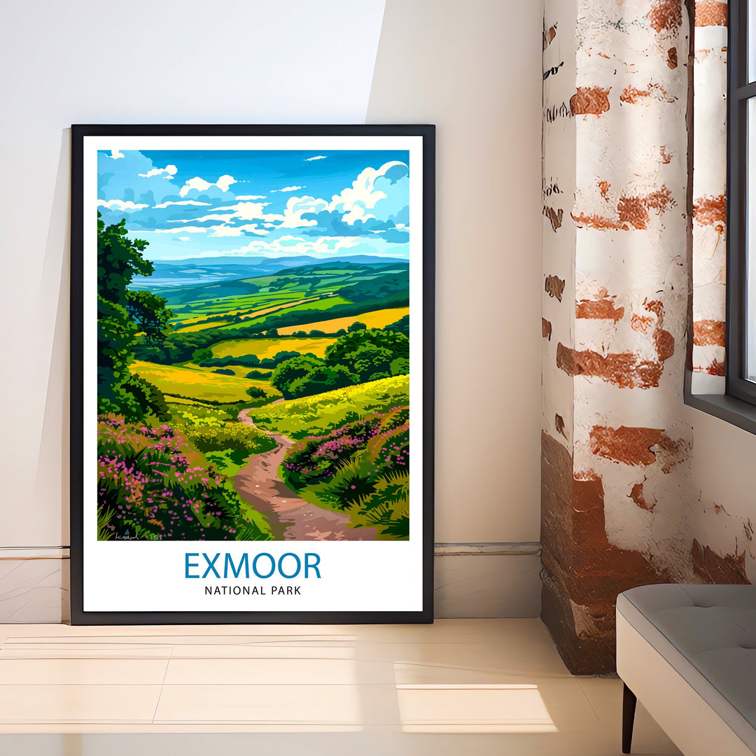 Exmoor National Park England Travel Print Wall Decor Wall Art Exmoor Wall Hanging Home Décor Exmoor Gift Art Lovers British Art Lover Gift