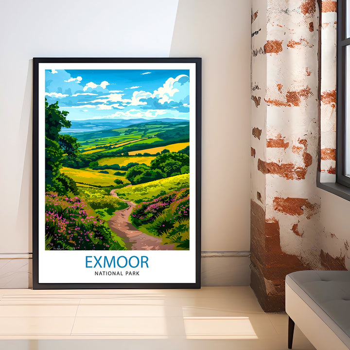 Exmoor National Park England Travel Print Wall Decor Wall Art Exmoor Wall Hanging Home Décor Exmoor Gift Art Lovers British Art Lover Gift