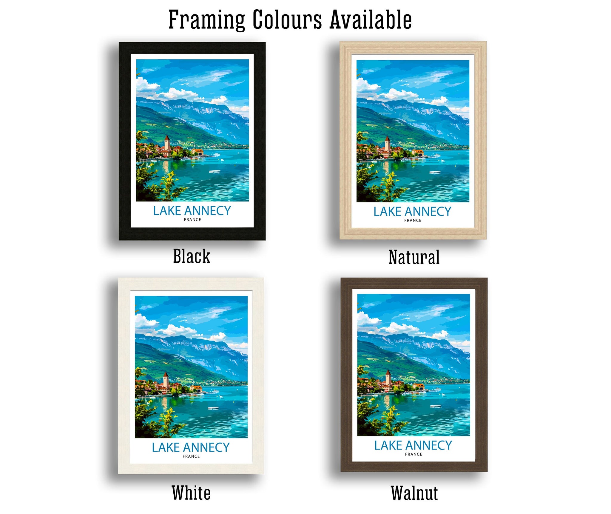 Annecy France Travel Poster Annecy Wall Art France Travel Poster Annecy Lake Illustration Gift for Annecy Traveler Annecy Home Decor