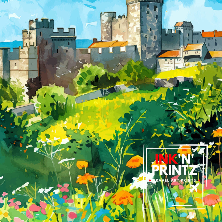 Ludlow Shropshire Travel Poster