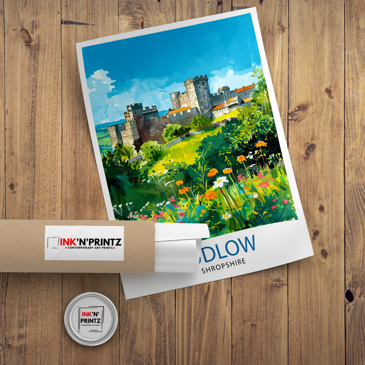 Ludlow Shropshire Travel Poster