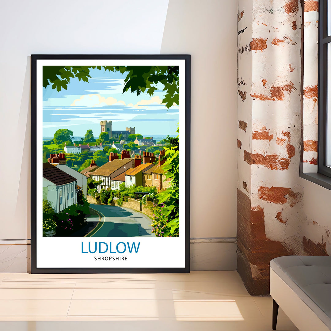 Ludlow England Travel Poster