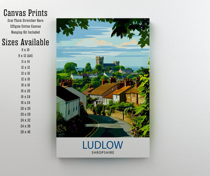 Ludlow England Travel Print Wall Decor Wall Art Ludlow Wall Hanging Home Décor Ludlow Gift Art Lovers British Art Lover Gift Print Art