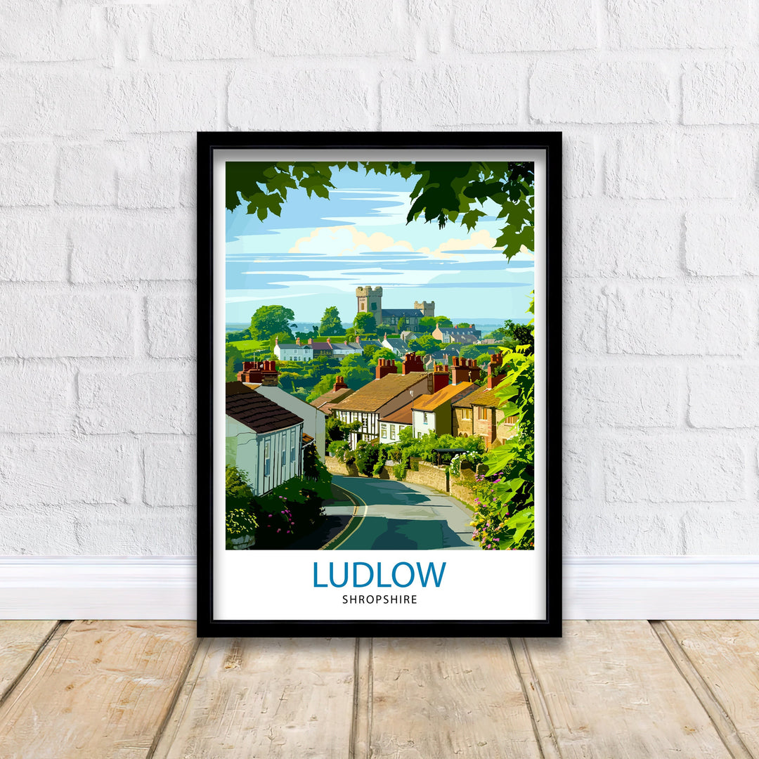 Ludlow England Travel Print Wall Decor Wall Art Ludlow Wall Hanging Home Décor Ludlow Gift Art Lovers British Art Lover Gift Print Art