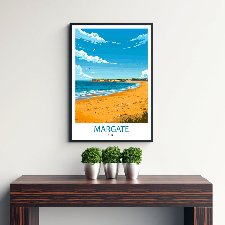 Margate Beach Kent Travel Poster