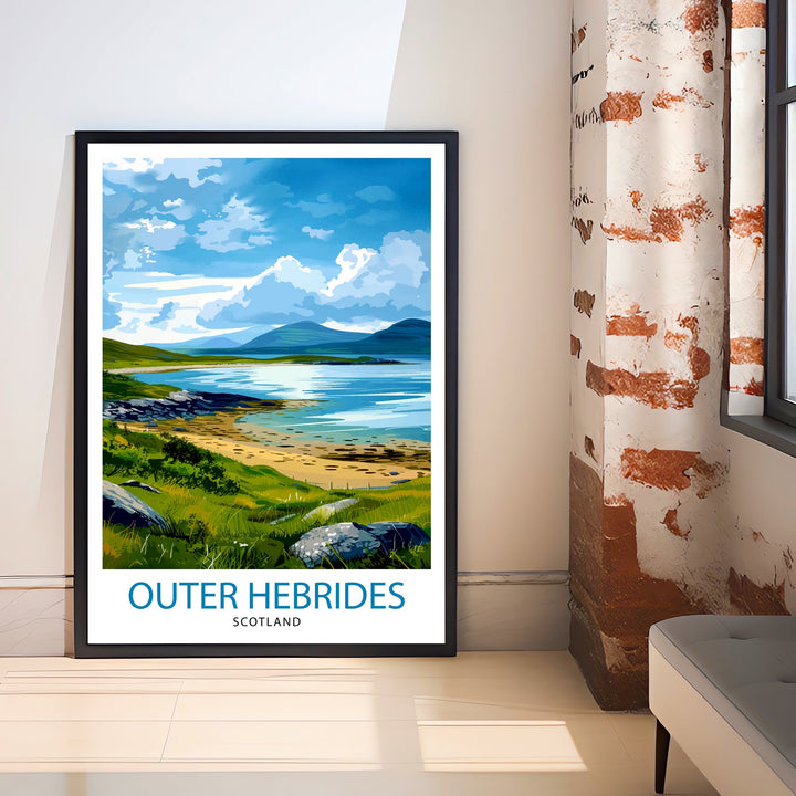 Outer Hebrides Scotland Travel Poster